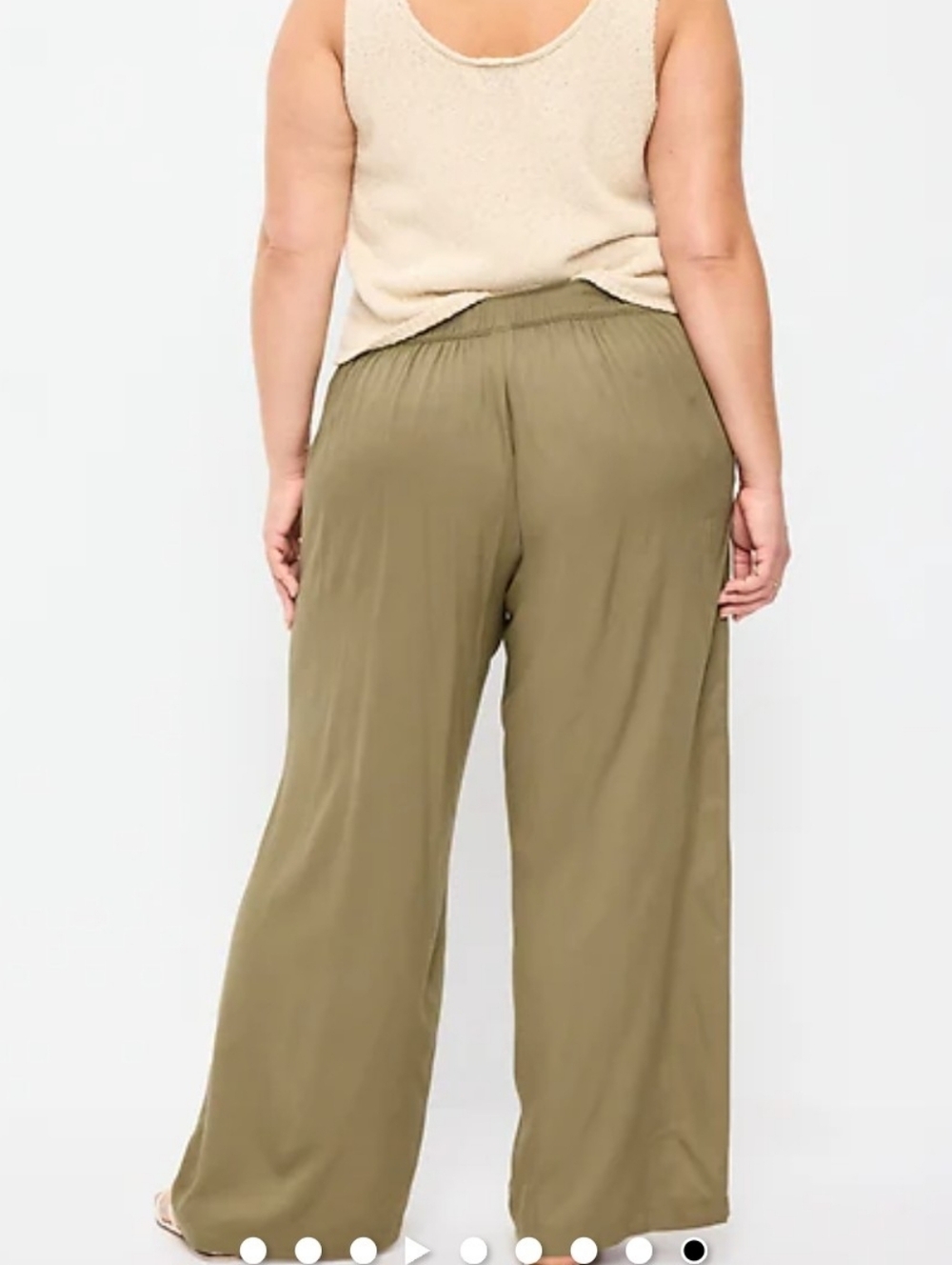 Old Navy Black and Cream Playa Wide Leg Pants - Picture 3 of 4